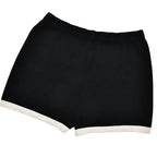 חליפת שני חלקים סרוגה בעיצוב קלאסי מחויט סריג ומכנסיים קצרים - אלנה