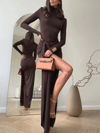 Rufus שמלת ערב מקסי צווארון גבוה