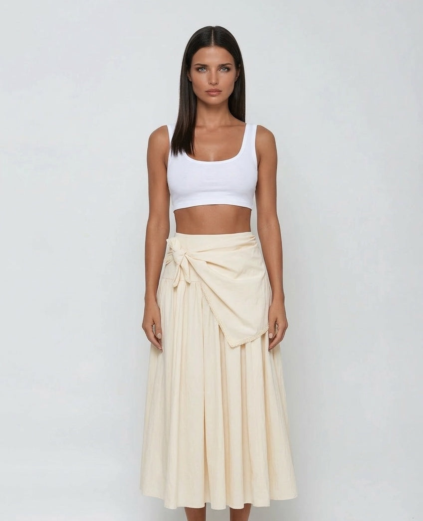 חצאית מעטפת בז