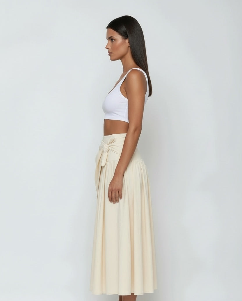 חצאית מעטפת בז