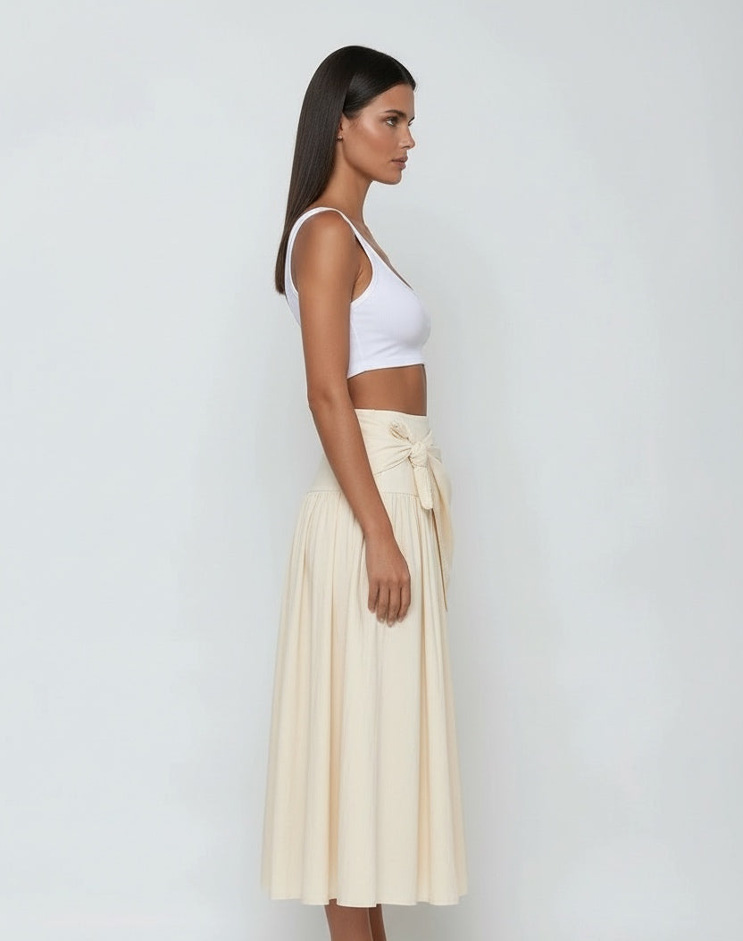 חצאית מעטפת בז