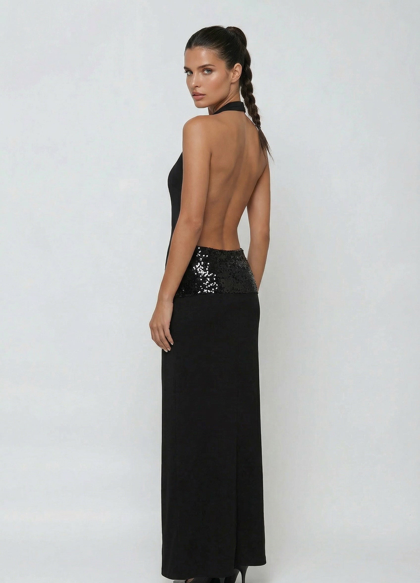 שמלה ארוכה גב פתוח