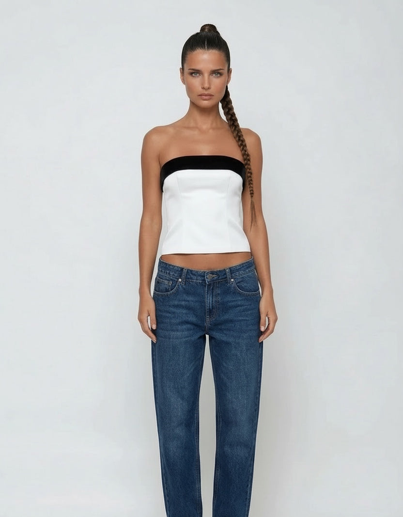 חולצת סטרפלס דגם שאייה