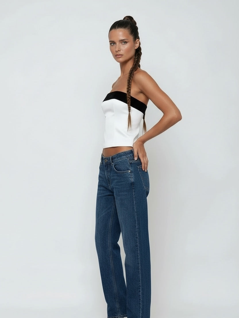 חולצת סטרפלס דגם שאייה