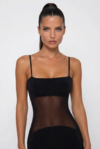 שמלה משולבת עם רשת