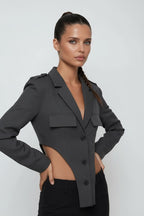 סט מחויט אפור