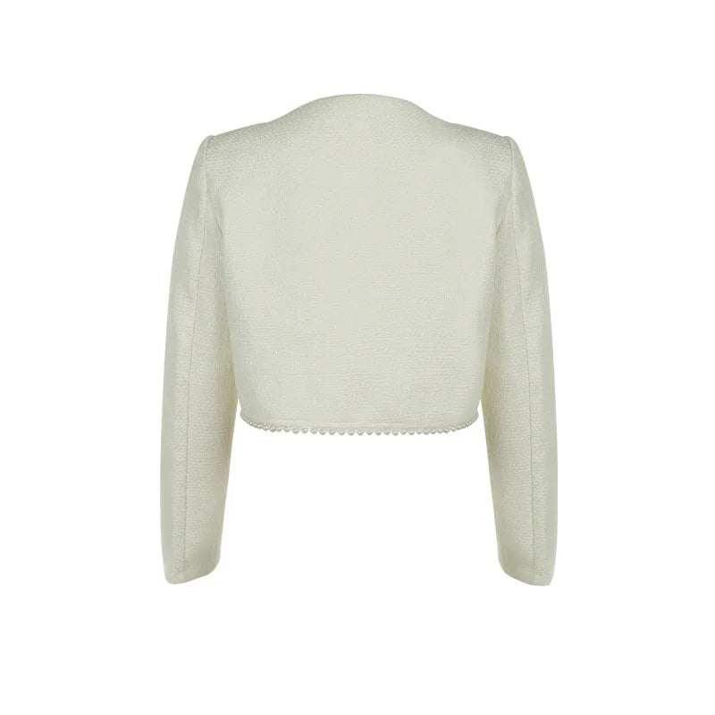 שמלת מיני סטרפלס בד ארוג + בלייזר קצר - ליאו