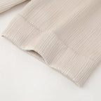 חליפת שני חלקים בד קרפ מבריק נעים מכנסיים ארוכים ובלייזר - ריקה