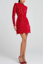 Stella שמלת מיני אלגנטית עם שרוולים ארוכים