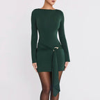 Anish שמלת מיני צמודה עם קשירה צדדית