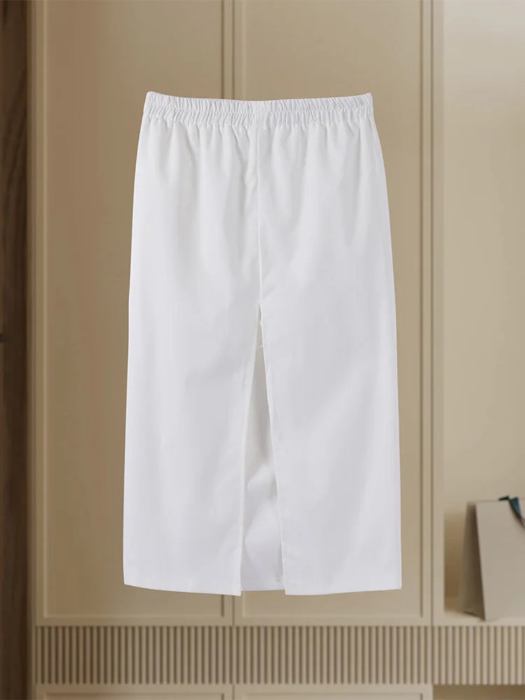 סט שני חלקים אלגנטי חצאית מידי ובלייזר בעיצוב מחויט ויוקרתי - PAS