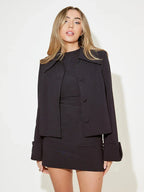 סט שני חלקים מחויט בלייזר וחצאית מיני - מויה