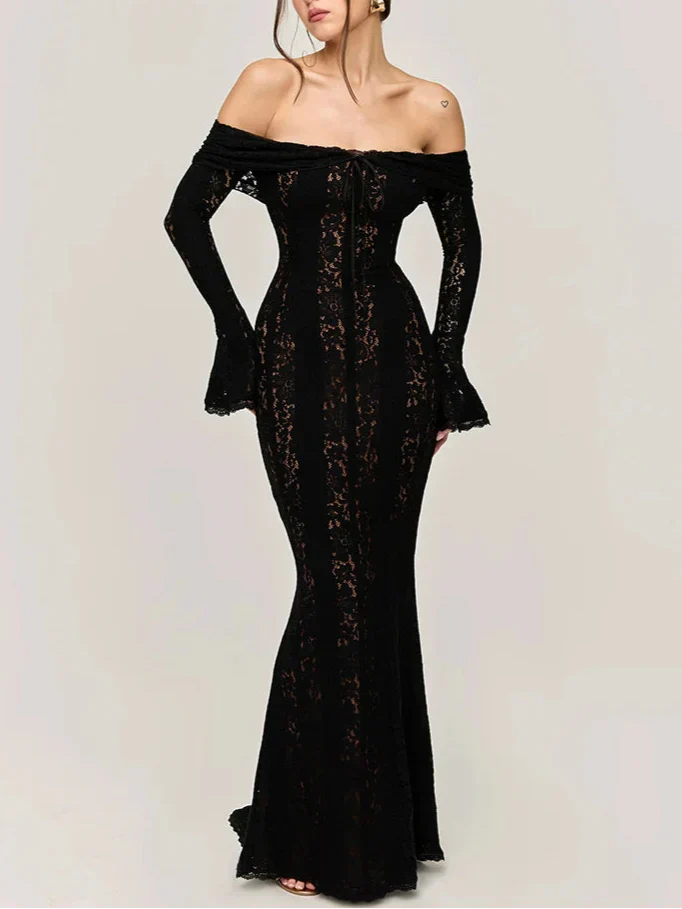 Alessia שמלת ערב מקסי תחרה