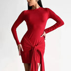 Curry שמלת מיני צמודה עם שרוול ארוך