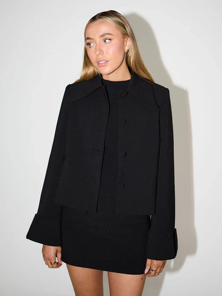 סט שני חלקים מחויט בלייזר וחצאית מיני - מויה