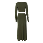 סט שני חלקים טופ וחצאית מקסי - באדי