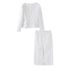 סט שני חלקים אלגנטי חצאית מידי ובלייזר בעיצוב מחויט ויוקרתי - PAS