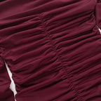 Bruce שמלת מיני אוף שולדר עם קפלים מחטבים