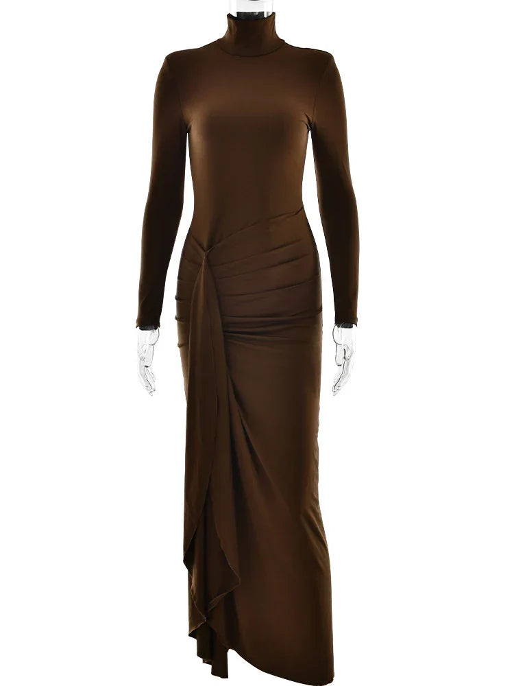 Rufus שמלת ערב מקסי צווארון גבוה