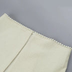 שמלת מיני סטרפלס בד ארוג + בלייזר קצר - ליאו