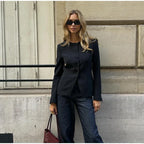 סט שני חלקים מחויט בלייזר וחצאית מיני - Maisie