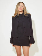 סט שני חלקים מחויט בלייזר וחצאית מיני - מויה